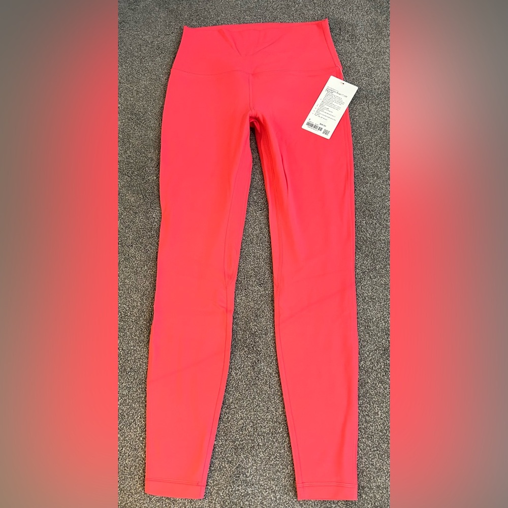 NEW Lululemon align glzp pink 28” leggings sz 8